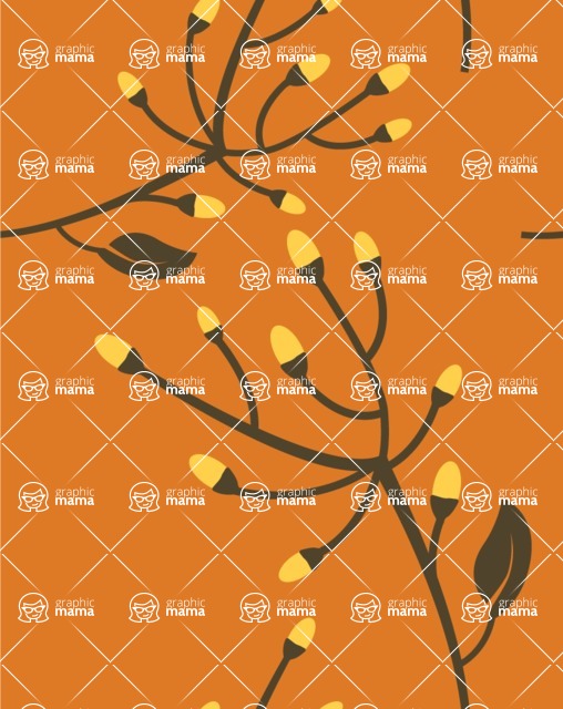 Nature Backgrounds, Patterns and Frames Themed Graphic Collection - Elegant Vector Pattern with Flowers